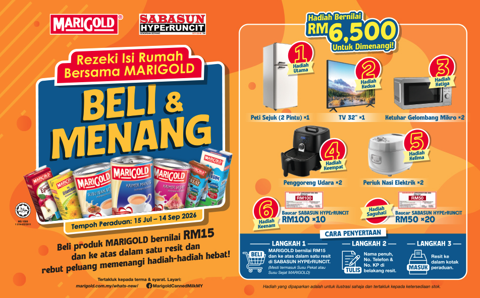 Peraduan Beli & Menang MARIGOLD x SABASUN HYPErRUNCIT